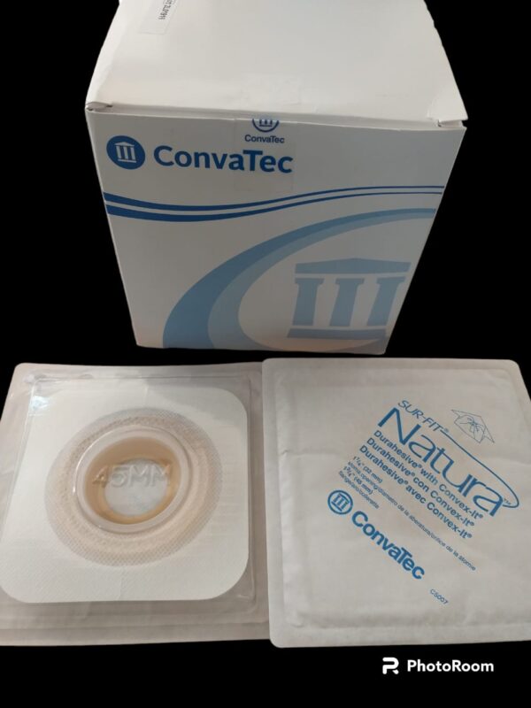 Barrera Cutanea para sistema de 2 piezas de ostomias. De 32 a 45 mm precortada. Natura Sur-Fit. Codigo 413183. Por Caja