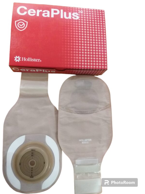Bolsa para Ostomía Drenable – Barrera CeraPlus con Marco Adhesivo y con Filtro integrado por Pieza. Código 89511