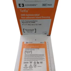 Kendall Telfa AMD Apósito Antimicrobiano Con PHMB Y Borde Adhesivo De 10.2 CM X 12.7 CM